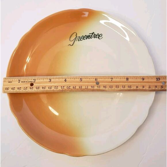 Jackson China Greentree Airbrushed Orange White Restaurant Ware Dinner Plate - Picture 7 of 9